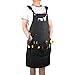 Work Apron With Tool Pockets, Upgraded Heavy Duty Canvas Tool Apron Workshop Apron With Quick Release Buckle Adjustable M To XXL (Black)