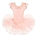 BAOHULU Leotard for Girls Ballet Dance Short Sleeve Full Tulle Tutu Skirted Dress Ballerina Costumes