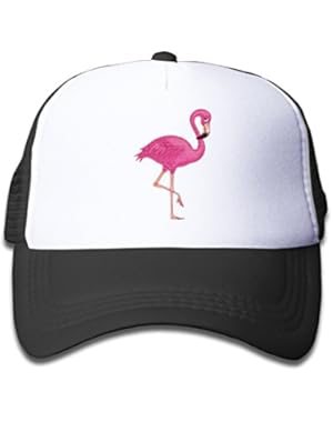 The Cute Beautiful Pink Flamingo Poster Mesh Hats Baseball Caps For Kids