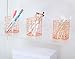 Blu Monaco Rose Gold Desk Accessories for Women Office - Wire Rose Gold Pencil Cup Set of 3 - Rose Gold Pencil Holder
