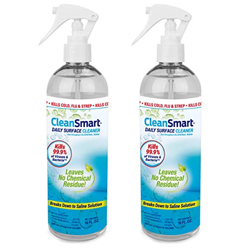 CleanSmart Disinfectant Spray Mist Kills 99.9 of Viruses, Bacteria, Germs, Mold, Fungus. Leaves
