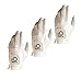FINGER TEN All Weather Grip Golf Gloves Men Value 3 Pack for Right Handed Golfer, Hot Wet Rain Grip & Comfort Soft Glove for Premium Performance, Colors White Black Blue Sizes S M L XL