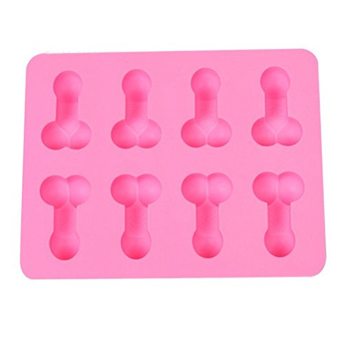 Zomup Fancy Gift Sex Erotic Penis Silica Gel Cake Mold Ice Mold Baking Tools Bakeware Pan Tray Racy Party Food Mold (Pink) - Thumbnail 4