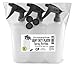 Industrial Grade Chemical Resistant 32-Ounce Plastic Spray Bottles (3-Pack); Heavy Duty Commercial Grade Adjustable Spray Rate Trigger Sprayers w/ Chemical-Resistant Sprayer Heads + Lids Too