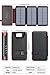 Solar Charger,Soxono Qi Wireless Portable Power Bank 20000mah with 3 Solar Panels Flashlight Dual 5V/2.1A USB Ports Waterproof External Battery Pack Compatible with Smartphones, Tablets, etc