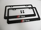 Deepro BBX10080X 2pcs S Line Black Metal License Plate Frame Holder Sportline