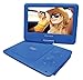 Sylvania 9-Inch Swivel Screen Portable DVD/CD/MP3 Player with 5 Hour Built-In Rechargeable Battery, USB/SD Card Reader, AC/DC Adapter, Blue