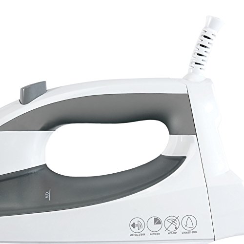 Black & Decker F976 Quickpress Iron with Smart Steam Technology, White/Silver