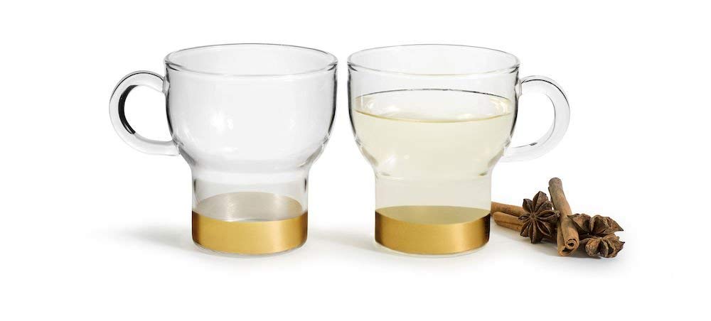 Sagaform Glassmug 2-Pack Small, Gold