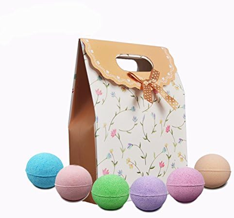 6 Vegan Bath Bombs gift set-Ultra Lush Handmade Essential Oil Spa Bomb Fizzies Kit,Organic and Natural Ingredients, Shea Butter for Moisturizing Dry Skin(Orange)