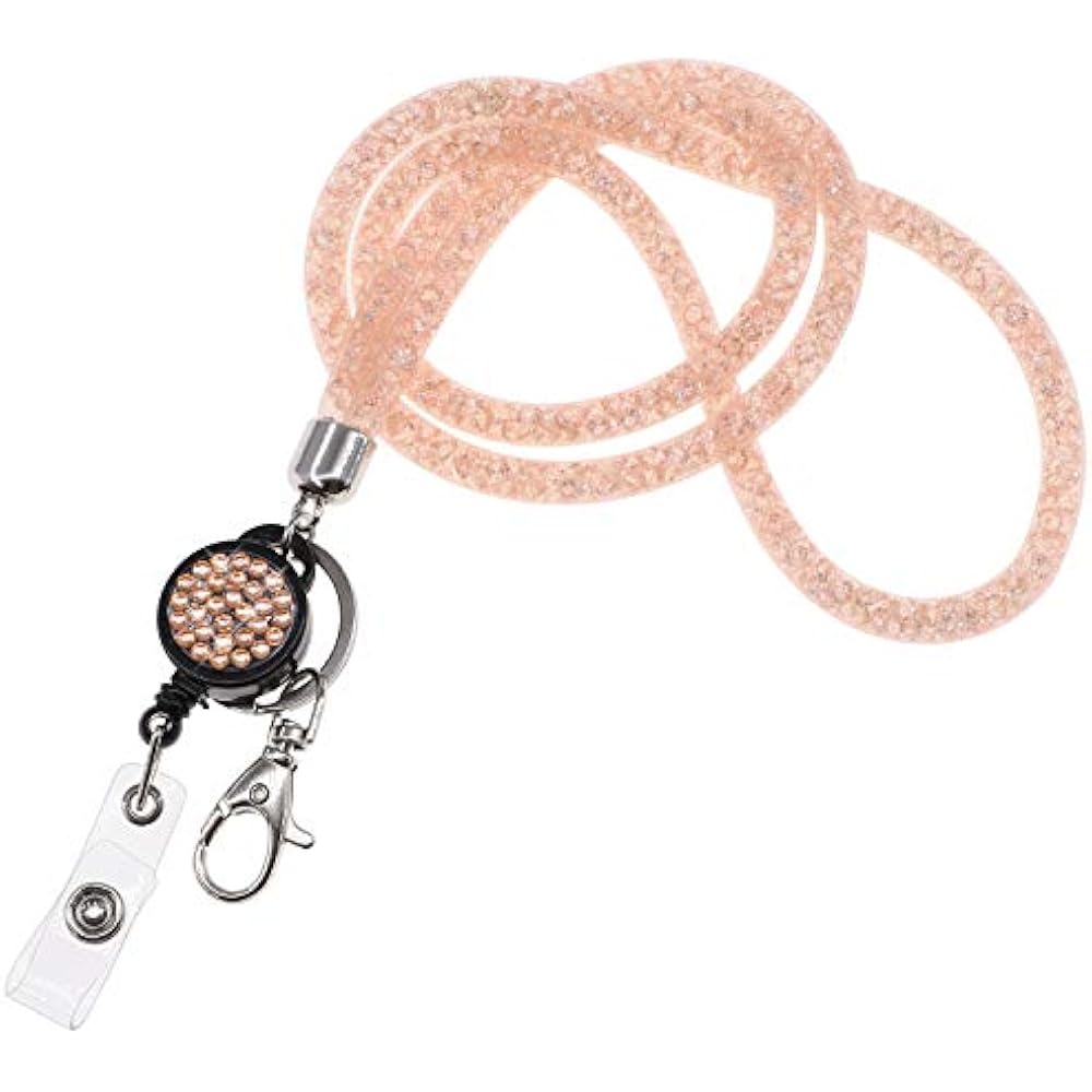 Bling Badge Lanyards Lanyard For Women, 32.8" Crystal With ID Holder
