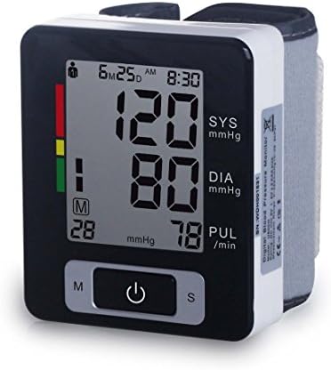 Automatic Wrist Blood Pressure Monitor FDA Approved with Portable Case, Two User Modes,180 Memory Capacity Easy to Operate & Store (black)