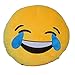 Emoji Comfort Emoji Smiley Round Yellow Emoticon Cushion Stuffed Plush Toy Various Designs (Laughing Tears)