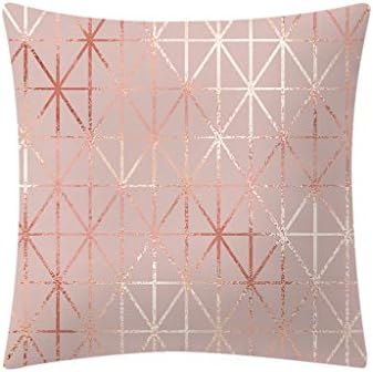 VRTUR Cushion Covers Protectors Pack Pillow Case Pillowcase Bed Valentine'S Day Gift Super Soft Fabric Rose Gold Pink Cushion Cover Square Pillowcase Home Decoratio