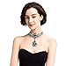 Holylove Blue Statement Necklace Chain for Women Daily Party Bachelo Wedding Club Show Gift Box-HLN00012 Blue