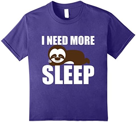 Kids Funny sloth T shirt for love animal 12 Purple