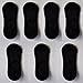 WANDER No Show Socks Mens Non Slip Low Cut Invisible Ankle Sock Pack 7 Pairs Boat Liner 6-12 (7Black)