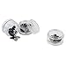 SINGER 07400 Fastener Variety-Pack in Stackable Screw Top Container - 48 Hook & Eyes, 24 Sew-On Snaps, 6 Hook & Bars , Black