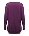 ZANZEA Women's V-neck Long Sleeve Loose Blouse Jumper Tops Mini Dress Pullover Purple US 6-8/ASIAN M