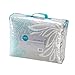 Comfort Spaces Enya 3 Piece Quilt Coverlet Bedspread Ultra Soft Floral Printed Pattern Bedding Set, King, Aqua-Grey,CS14-0064