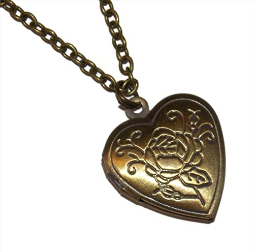 Tiny heart shape photo locket with 18 inch chain – va…