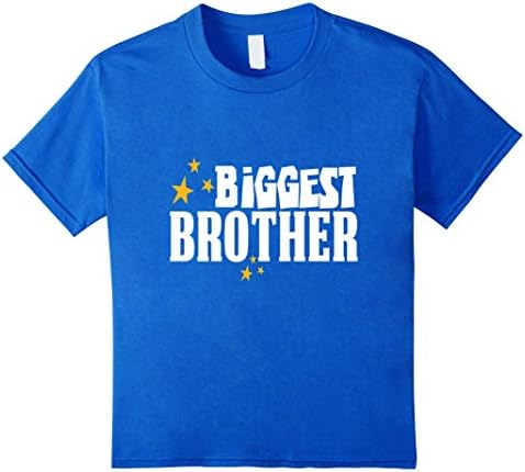 unisex-child Biggest Brother Shirt Family Tribe Matching Son Boys Kids 12 Royal Blue
