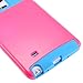 Note Edge Case,Samsung Note Case-AnnBay(TM) for Samsung Galaxy Note Edge 2in1 Series Champagne Hard Cover Case White Rubber Gel Soft Silicone TPU Case(Hot Pink&Blue)