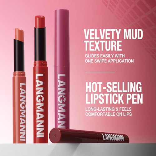 LBOYLOVE® 12 Pcs Velvet Matte Nude Lipstick Set for Women, Retractable High Pigmented Long-Lasting Waterproof Lipstick, Soft Dark Color Lip Makeup Gift Kit