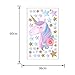 Amaonm Creative Cartoon Rainbow Unicorn with Colorful Stars Wall Decals Removable PVC Wall Art Decor Home Wall Decoration 3D DIY Stickers Murals for Girls Rooms Kids Bedroom Living Room Doors (Star)