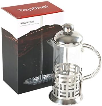 STG French Press Coffee Espresso Maker Tea Pot Stainless Steel Heat Resistant Glass Gift Mug Mini 12oz/350ml