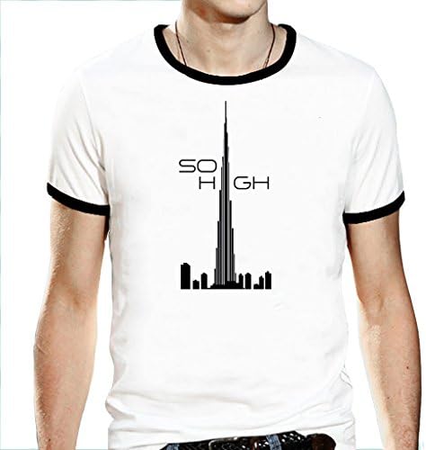 Densiy Men's Shirt burj, dubai,mens tee shirts White Size Large