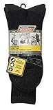 Dickies Men's 2-Pair Premium Steel Toe Thermal Acrylic Crew Socks (Black), Shoe Size 6-12