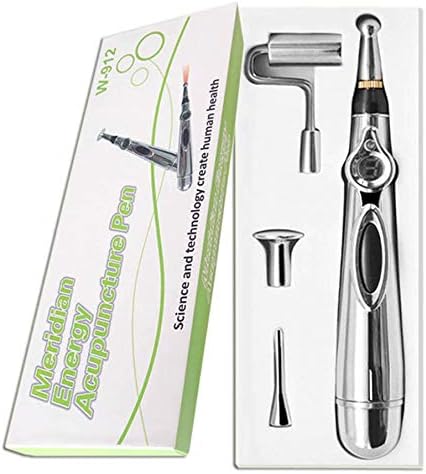 Lazer Acupuncture Pen with 5 Massage Head Function, Electronic Acupuncture Pen 9 Grades Adjustable Meridian Pen Energy Pen Heal Massage Pen for Therapy Relief Pain Facial liftingTool