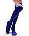 HDE Striped Softball Socks Extra Long Over the Knee Athletic Tube Sock for Women