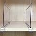 Sooyee Beautiful 2 PCS Acrylic Shelf Dividers, Perfect Perfect for Closets Kitchen Bedroom Shelving Organization to Organize Clothes Closet Shelves, Books,Towels and Hats, Purses Separators,Clear.