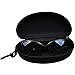 Black Hard Zipper Case Eye Glasses Sunglass Bag W Carabiner Hook