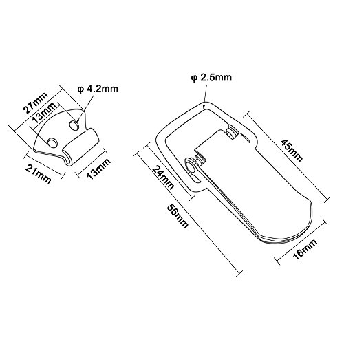 image for E-TING 4Pcs Stainless Steel Spring Loaded Toggle Latch Catch Clamp Cli