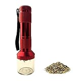 LGtrade Herb Crusher Grinder Electronic for Weed Metal Herb Grinder Tabacco Crusher Grinder, Red, Zinc Alloy
