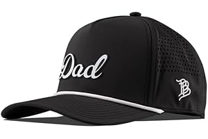 Branded Bills Dad Script 5 Panel Rope, Lightweight, Comfortable Baseball Cap
