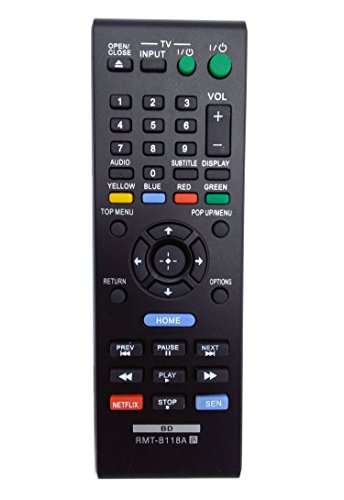 Vinabty New RMT-B118A Replaced Remote Control fit for SONY BDP-BX18 BDP-S185 BDPBX3100 BDP-BX39 BDP-S1100 BLU-RAY DISC PLAYER Subs for RMT-B119A