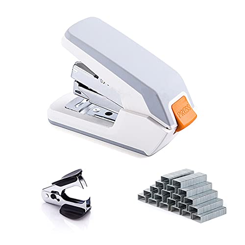 Deli Effortless Standard Desktop Stapler, One Finger Touch Stapling