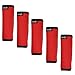 Cosmos 5 Pieces Red Color Comfort Neoprene Handle Wraps/Grip/Identifier for Travel Bag Luggage Suitcase Travel Bag Laptop Computer Tote Briefcases