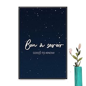 Framed Canvas Wall Art for Living Room, Bedroom French Quotes Canvas Prints for Modern Home Decoration Ready to Hang - 16"x24" inches