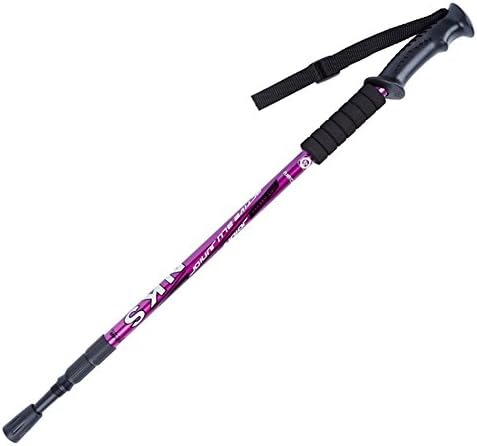 Adjustable AntiShock Trekking Hiking Walking Stick Pole 3-section 66cm-135cm/ 26 " to 53 " 9+0 (Purple)