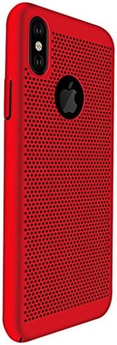 OOKOO iPhone X Case, Cooling Holes &amp; Ultra-Thin Design Cover for iPhone 10 - Red