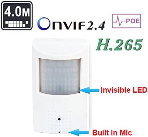 4MP 3.6mm / 3.7mm Convert Nanny IP Camera SONY CMOS 49ft Night with Microphone Built In