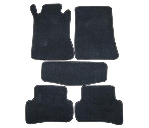 Fit For 2001-2007 Benz W203 C-Class Floor Mats Carpet Front & Rear 5PC Nylon (Black)