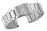 Noble Silver Watch Belts Metal Replacement Band Heavy Type 316L Stainless Steel Brushed Finish