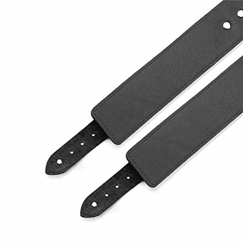 Arcadia Leather Wrist and Ankle Cuffs Coupled with Restraining Durable Hogtie (Black) - Thumbnail 3