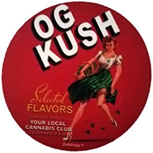 OG Kush 5" Round Fabric Top Dab Mat/Pad